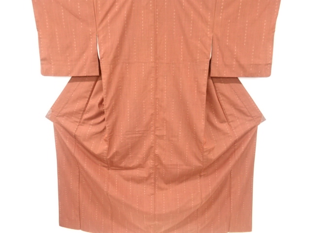 JAPANESE KIMONO / ANTIQUE KIMONO / SILK / TSUMUGI / WOVEN CROSS KASURI PATTERN